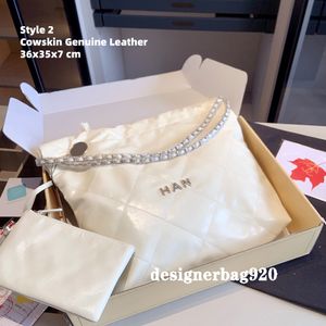 Designerka torba kubełkowa CC Letter Travel Torba oryginalna skórzana torebka ze sznurkiem złota lub srebrna łańcuch marki torby na torby modne
