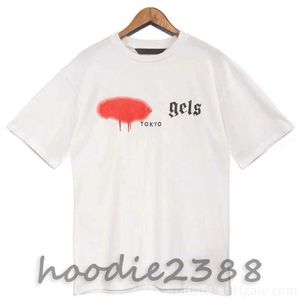 Röd spraytryck flerfärgstryck Luxury Designer T-shirt herrskjorta hipster spray gata slitage alfabet tryck t-shirt bomullsbjörn kvinnors t-shirt plagg topp s m l xl