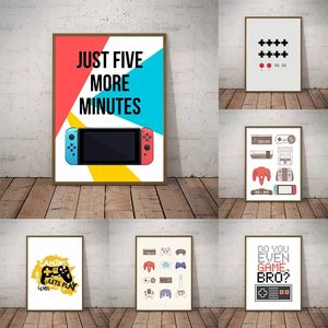 Video Game Canvas Painting Wall Art Video Game Party Posters Decor Art Pictures Wall For Boys Room Gaming Room Decoration No Frame Wo6