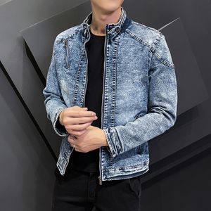 Jaquetas masculinas moda inverno jeans para homens casacos de brim quentes retrô fino zíper forro de lã mais grosso 230808