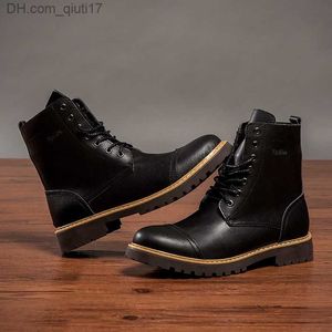 Обувь для обуви моды Новый 2020 мужские зимние теплые меховые ботинки Мужские черные кружевные ботинки на искреную кожаная повседневная резина 789 Z230809