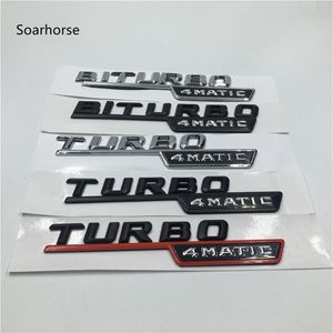 Biurbo turbo 4Matic Emblem Letters Letters Car Fronde Fender Naklejki dla Mercedesa Benz AMG 4 Matic180i