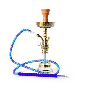 Annunci arabi in stile egiziano con sacca da viaggio portatile in lega di stelo silicone Shisha tubo di naule chicha pipa fumante HKD230809