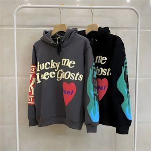Mens hoodies designer CPFM Cactus Plant Flea Market hoodie top foam process printing lucky me I see ghosts hoody Fashion High Street pullover sweater