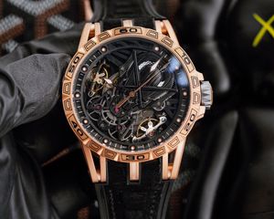 Luxus-Herrenuhren, Titan-Armbanduhr, Schweizer automatische mechanische Tourbillon-Skelett-Sportuhr, 46 mm, Saphirglas, wasserdicht