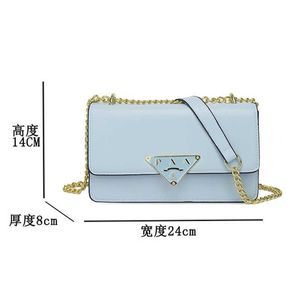 Crossbody väskor för kvinnor himmelblå kändis handväska designer kedja axel väska ljus lyx liten fyrkantig väska högkvalitativ axel plånbok mode purses 69.27