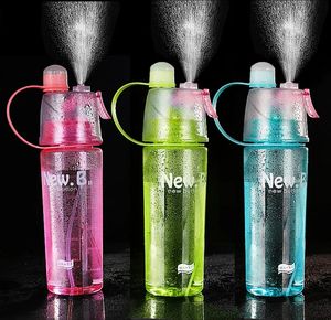 Creative Spray Sports Vattenflaska 600 ml Portabel utomhussport Vattenkokare Anti-läcka Drinking Cup med dimma hydrering