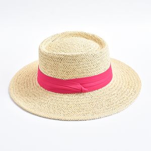 Nuovi cappelli di paglia primavera estate per le donne Cappello Fedora casual moda cappello da sole da spiaggia concavo da esterno