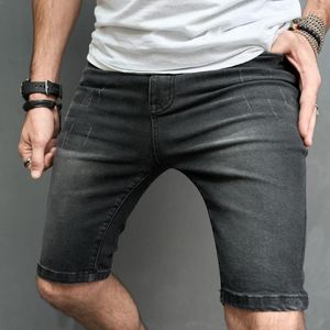 Herren Jeans Sommer High Street Männer Casual Denim Shorts Stilvolle Feste Löcher Gerade Strand