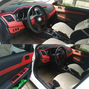 Mitsubishi Lancer için 2009-2016 Kendi Kendinden Yapışkanlı Araba Stickers 3D 5D Karbon Fiber Vinil Araç Çıkartmaları ve Çıkartma Araba Stili Accesso216o