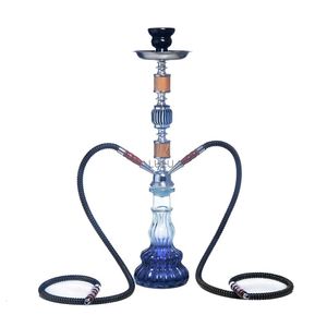 Double Hose Glass Hookah Narguile Completo Chicha Shisha Pipe Cachimba pipa Nargile Accessories HKD230809