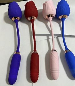 Gül vibratörler yetişkin oyuncaklar klitoral emme vibratör mermileri yoğun emme dil yal yalı