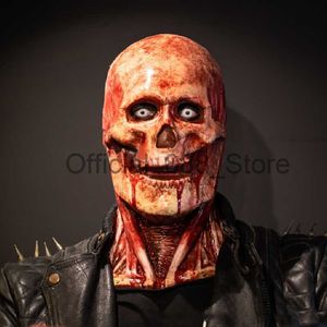 Tillbehör Horror Halloween Scary Mask Scream Skull Killer Clown Ghoulish Creepy Masqueradades mask latex Två lager Realistic Cosplay Party X08