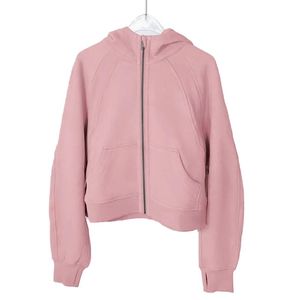 Pink Hoodie Polo Jacket Mens Coats Boys Coat Fashion Trend Versatile Casual Yoga Sweatshirt Full Half Zip Hoody Outdoor Leisure Sweatshirts Gym Lu Tops L2