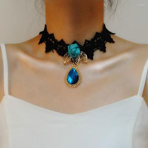 Choker Gothic Jewelry Vintage Lace Collece Accessories Accessories False Collar Заявление о воротнике