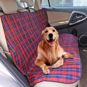 Dog Car Seat Covers Drop Pet Plaid Carriers Cover Durable Puppy Cats Blanket Hammock Cushion Mats Protector For Travel