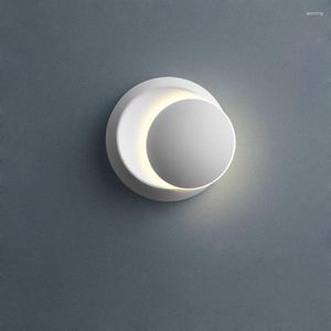 Lampada da parete moderna minimalista apparecchi di illuminazione luci da comodino camera da letto soggiorno scala corridoio LED mezzaluna