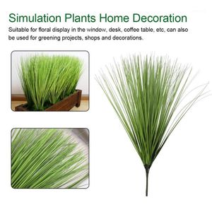 Decorative Flowers & Wreaths 60cm Artificial Leave Simulation Leaf Onion Grass Silk Flower Decoration Arranging Lawn Engineering Plants1