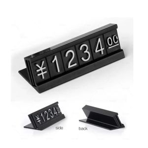 wholesale Price Tag Dollar Euro Number Digit Cubes Clothes Phone Laptop Jewelry Showcase Counter Price Label Sign Display Stand LL