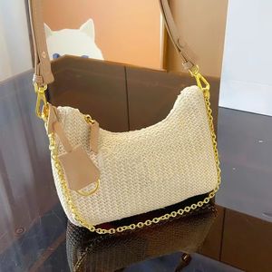 Luxurys Designer Yaz Çanta Crossbody Çanta Çöpler Kadın Raffias Saman İki Omuz Seyahat Plaj Çantası Erkek Celicy Moda Zinciri Üçgen Tavalar Debriyaj Çantaları