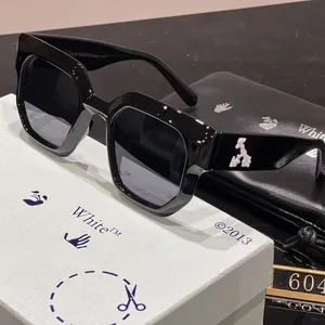 럭셔리 디자이너 선글라스 6046 유럽 및 미국 대형 상자 세련된 선글라스 흰색 고급 선샤다 해변 여행 UV400 선글라스