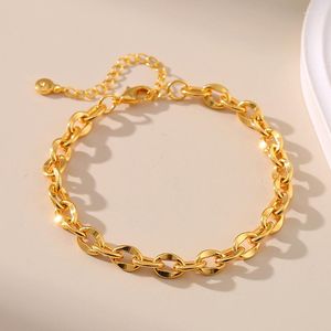 Strand Ccgood Gold Plated 18 K Armband för kvinnor Metall Gyllene högkvalitativa armband Minimalistiska sommarsmycken Vattentäta tillbehör