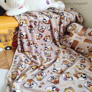 Blankets Swaddling Children's bed blanket private Pluto Chip n Dale cartoon microfiber plush thrown on the bed sofa girl boy gift Z230809