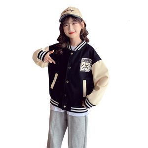 Jackets Fashionable Children's Spring Autumn Clothing Coat for Girls Sports Jacket Teenager School Baseball Uniform 5-14 Years 230808