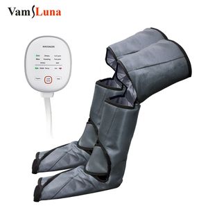Fußpflege-Bein-Luftkompressionsmassagegerät, beheizt für Fuß- und Waden-Oberschenkel-Zirkulation mit Handsteuerung, 6 Modi, 3 Intensitäten 230808