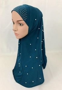 Halsdukar (12 stycken/parti) design pärlor strass muslimska hijab och en pice islamisk halsduk kan välja färger ML120