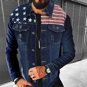 Mens Jackets European American Jacket Top Lapel Autumn and Winter Dark Wind Denim Coat 230808