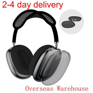 For Airpods Max Earphones Cushions Accessories Solid Silicone High Custom Waterproof Protective plastic Headphone Travel Case