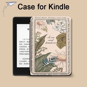 Para Kindle Paperwhite 4 PQ94WIF KPW4 Estojo Vintage Folhas e Flores para Kindle Paperwhite 2021 Capa M2L3EK Telet Capa Para HKD230809