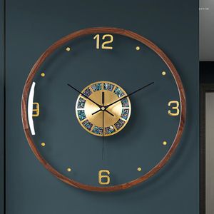 Wall Clocks Elegant Living Room Clock Needles Battery Movement Silent Holder Kitchen Office Relojes De Pared Home Decoration