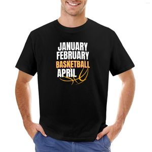 Mens Tank Tops januari februari basket april college rolig cool t-shirt grafisk t-shirt skjortor avslappnad snygg