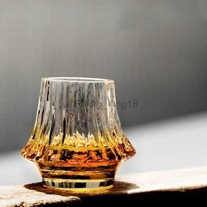Japanese Edo First Snow Old Fashioned Glass Whisky Cup Wood Present Box Whisky Thick Crystal Hammer Heavy Wine Tumbler Beer Mug HKD230809