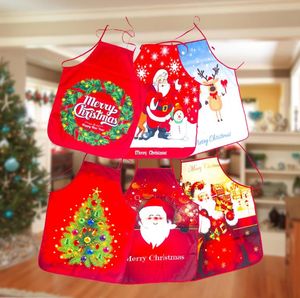 Christmas Decorations Christmas Apron Adt Santa Claus Aprons Women And Men Dinner Party Decor Home Kitchen Cooking Baking Cleaning SN841