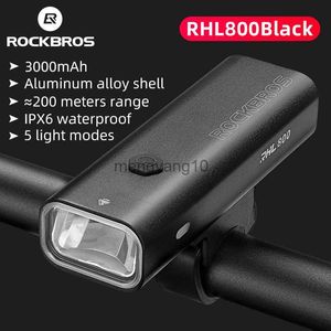 Велосипедные светильники Rockbros Bicycle Lights IPX6 Водонепроницаемые безопасные дорожные велосипедные фонарики Typec Typecement Accessories для велосипедов HKD230810