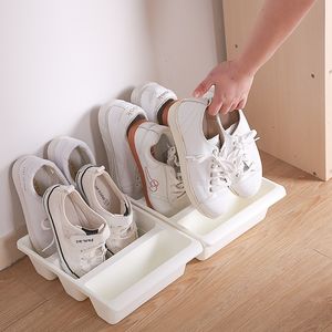 Storage Boxes Bins Simple Modern Nordic Style Vertical Economy Slippers Rack Space Organizer Plastic Shoe Cabinet Home el Shoes Holder 230810
