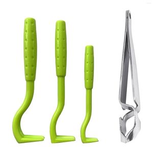 Dog Apparel 4pcs Itchy Relieve Picker Tweezers Horse Pet Grooming Portable Tick Remover Set Fleas Cat Quick Plastic Home Hook