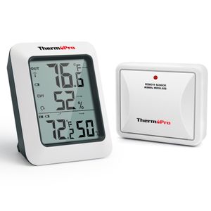 Temperature Instruments ThermoPro TP60C 60M kabelloses digitales Innen- und Außenthermometer, Hygrometer, Wetterstation für Zuhause, 230809