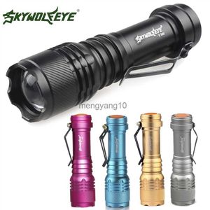 Bike Lights Flashlight High/Low/SOS 6000LM Lamp Non-thermal Lights Radiation Skywolfeye Torch Waterproof XPE LED Super Bright Flashlights HKD230810