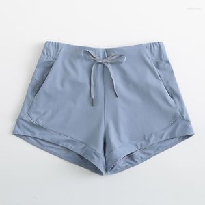 Shorts attivi con logo Controllo Tummy Yoga Capris Women Pocket Pocket Allenamento con cucitura a 4 vie Mesh cucitura a 4 vie