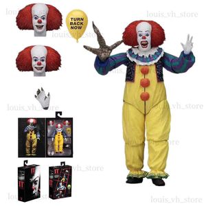 NECA 1990 The Movie Pennywise Action Figure Old Edition Toys Doll Decoration Horror Model for Halloween Gift T230810