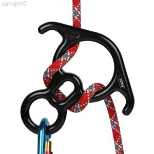 Rock Protection Rock climbing descender OX Horn 8 descend ring downhill eight ring with Bent-ear Rappelling Gear Belay Device Equipment 50NG HKD230810