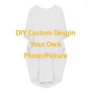 Повседневные платья Sonspee DIY Custom Design Design Платье 3D Print Women Tops Смешные коленные поставщики Kawaii бросают грузоотправитель