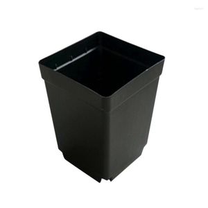 Planters 100st Plant engångsblomma Pott Liten svart fyrkantig plantplastplast