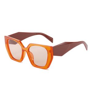 Designer retro vintage polariserade fyrkantiga solglasögon glasögonglasögon för män kvinnor lyxiga solglasögon uv400 anti-reflektion full ram sommarsport klart orange te