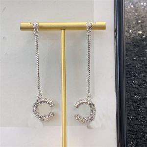 Designerörhängen CCITY Luxury Stud Women Jewely Gold Simple Drop Earring Woman Hoop Ohrringe With Box 4682