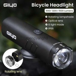 Bike Lights GIYO Bike Front Light Headlight 1500LM/1200LM/900LM USB Rechargeable LED 4000mAh MTB Road Bicycle Lamp Flashlight Luz Bicicleta HKD230810